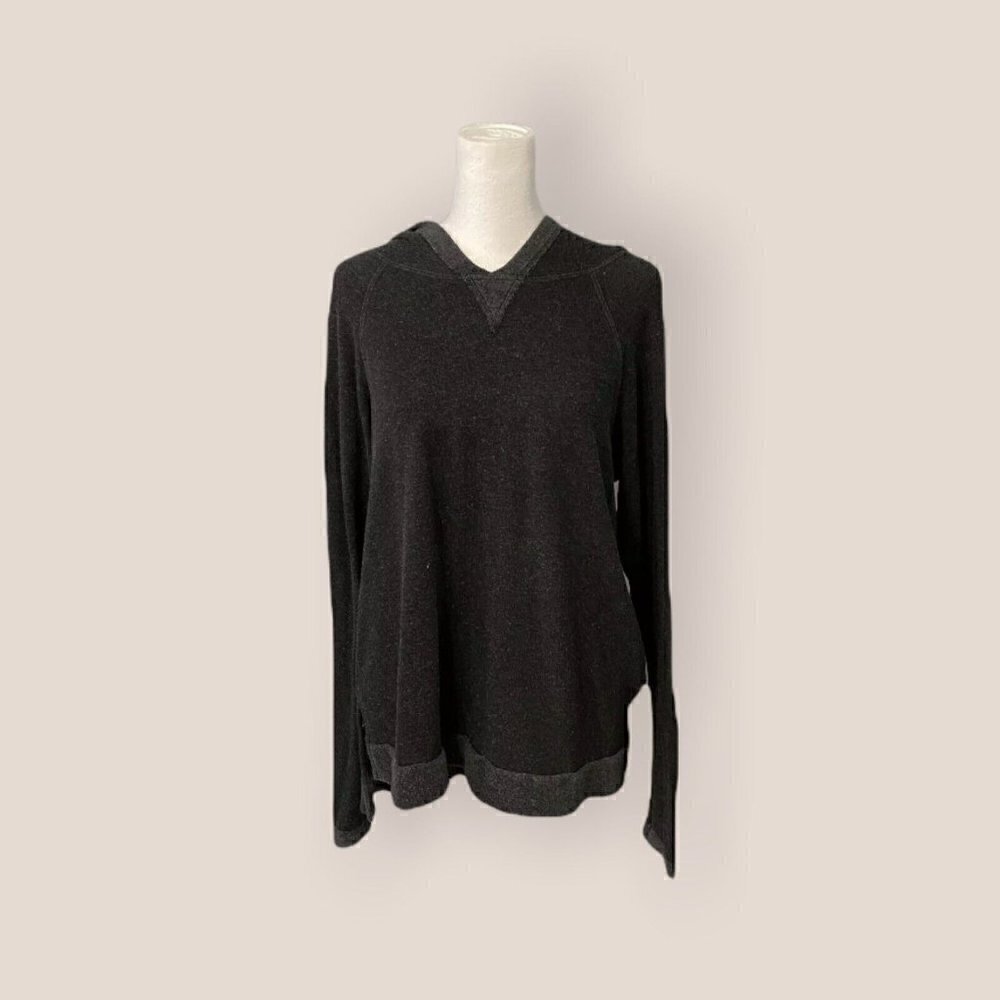 Hard Tail Hoodie Sweater Gray Stars Size XS Spellout Sweatshirt Pullover Women